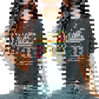 ヴィンテージ 2001 25歳の誕生日プレゼント 男性 女性 25歳 レディースオーバーサイズコンフォートTシャツ - Kawaiitshirt