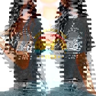 史上最高のビーグルママ ヴィンテージレトロデザイン 子犬犬のお母さん ビーグル犬のオーナーギフトのアイデア Mom レディースオーバーサイズコンフォートTシャツ - Kawaiitshirt