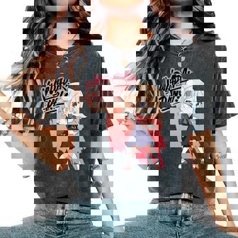 和田ダン しぐれ うい ロリ ダンス ダンス アニメ 女の子 長袖tシャツ レディースオーバーサイズコンフォートTシャツ - Kawaiitshirt