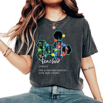 理科教師の定義面白い学校の男性と女性 レディースオーバーサイズコンフォートTシャツ - Kawaiitshirt