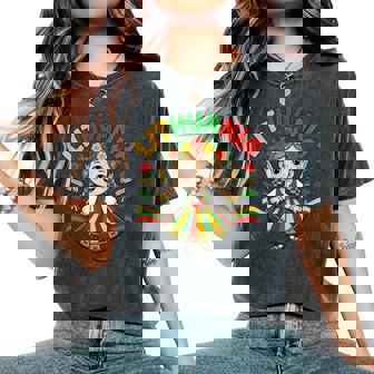 Cute Lithuanian Girl In Folk Dress And Floral Crown For Kids Women's Oversized Comfort Colors T-Shirt | Mazezy