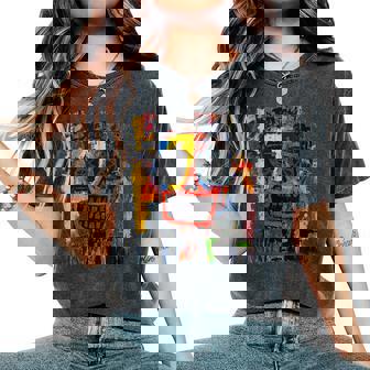 Er Expressionist Abstract Art Women's Oversized Comfort Colors T-Shirt | Mazezy