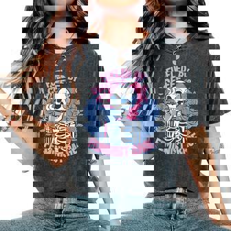 Fueled By Coffee & Feminist Rage Feminism Female Women Right Women's Oversized Comfort Colors T-Shirt | Mazezy