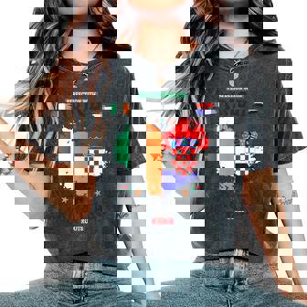 Irish Croatian Flag Idea For Women & Croatia Ireland Roots Women's Oversized Comfort Colors T-Shirt | Mazezy