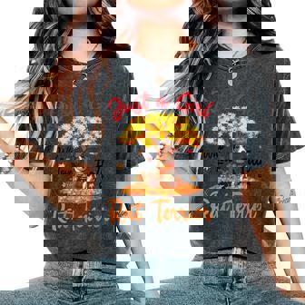 Just A Girl Who Loves Fall And Rat Terrier Dog Mother Mommy Women's Oversized Comfort Colors T-Shirt | Mazezy