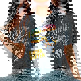 Kawaii I Crushed Kindergarten Preschool Monster Kids Women's Oversized Comfort Colors T-Shirt | Mazezy