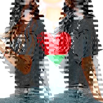 Proud Belarusian Boy Girl Aunt Dad Mom Belarus Flag Heart Tank Top Women's Oversized Comfort Colors T-Shirt | Mazezy