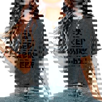 Rapping Eat Sleep Rapping Repeat Women's Oversized Comfort Colors T-Shirt | Mazezy