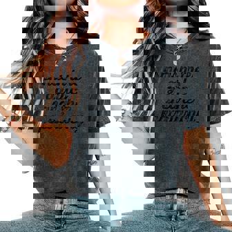 Smash The Garlic & Patriarchy Feminist Meme ON Back Women's Oversized Comfort Colors T-Shirt | Mazezy