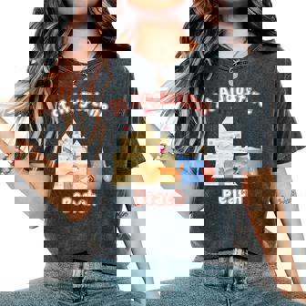 St Augustine Florida Beach Whimsy Sand Castle Crab Nautical Women's Oversized Comfort Colors T-Shirt | Mazezy