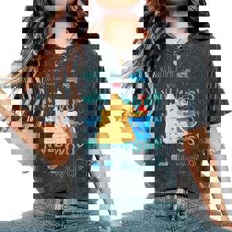 Wildwood New Jersey Sand Castle Shells Ocean Beach Vacation Men Women Kids Women's Oversized Comfort Colors T-Shirt | Mazezy