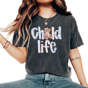 Women Child Life Specialist CLS Coquette Preppy Work Women's Oversized Comfort Colors T-Shirt | Mazezy
