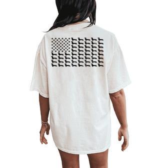American Flag Dachshund Dog Paw Lover Patriotic 4Th Of July For Men Women's Oversized Comfort T-Shirt Back Print - Thegiftio UK