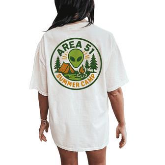 Area 51 Ufo Graphic For Alien Women's Oversized Comfort T-Shirt Back Print | Mazezy