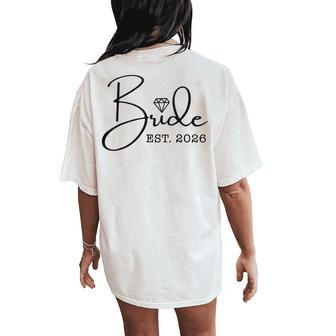 Bride 2026 Future Wife Engagement Women's Oversized Comfort T-Shirt Back Print - Thegiftio UK