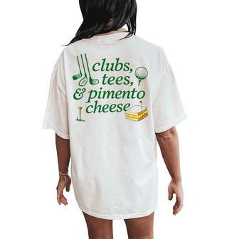 Clubs Pimento Cheese Golf Lover Men Women's Oversized Comfort T-Shirt Back Print | Mazezy