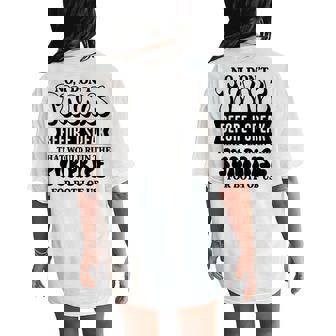 Sarcastic Quote Think Before Speak Women's Oversized Comfort T-Shirt Back Print | Mazezy