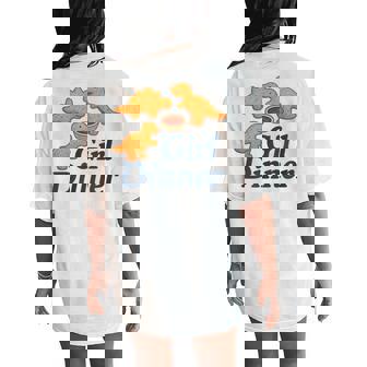 Girl Dinner Dinosaur Chicken Nuggets Girls Dinners Women's Oversized Comfort T-Shirt Back Print | Mazezy