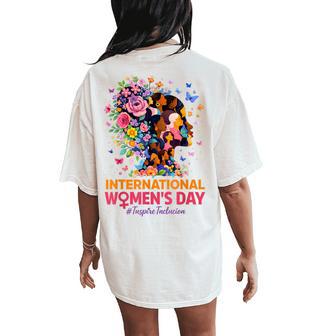 International Women's Day 2026 8 March Empowering Girl Women's Oversized Comfort T-Shirt Back Print - Thegiftio UK