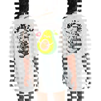 Mamacado Avocado Mom Pregnancy Announcements New Mama Women Women's Oversized Comfort T-Shirt Back Print | Mazezy