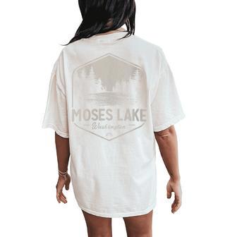 Moses Lake Washington Outdoors Vintage Women's Oversized Comfort T-Shirt Back Print - Thegiftio UK