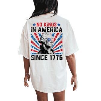 No Kings In America Since 1776 Distressed Usa Flag Vintage Women's Oversized Comfort T-Shirt Back Print - Thegiftio UK