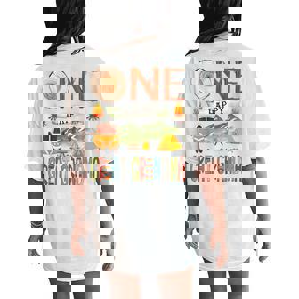 One Happy Great Grandma Camper 1St Birthday Boy Camping Women's Oversized Comfort T-Shirt Back Print | Mazezy