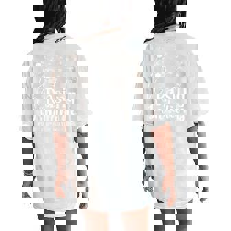 Raising Dandelions Purple Up For Military Child Month Women Women's Oversized Comfort T-Shirt Back Print - Monsterry