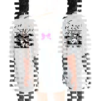 Soccer Sister Heart Big Sister Little Swing Women's Oversized Comfort T-Shirt Back Print - Thegiftio