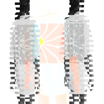 Subtle Boho Flowers Anti-Trump Impeach Trump Subtle 8647 Women's Oversized Comfort T-Shirt Back Print - Thegiftio