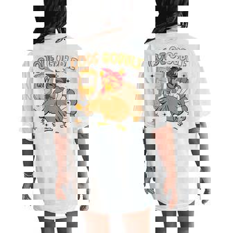 Thanksgiving Nurse Code Gobble Turkey Rn Cna Nurse Women's Oversized Comfort T-Shirt Back Print | Mazezy