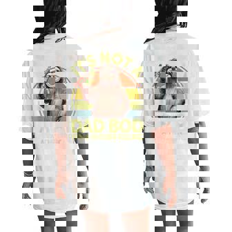 Vintage Its Not Dad Bod Father Figure Sloth Daddy Papa Women's Oversized Comfort T-Shirt Back Print - Monsterry