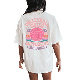 Volleyball Sister Volleyball Women's Oversized Comfort T-Shirt Back Print - Thegiftio UK