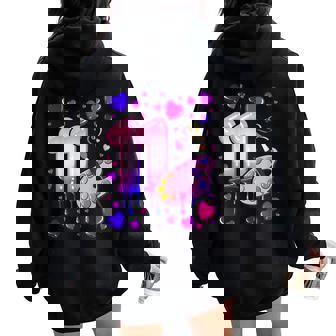 11° Compleanno Ragazza Di 11 Anni Pittura Numero 11 Felpa con cappuccio oversize da donna con stampa posteriore - Novitaregali