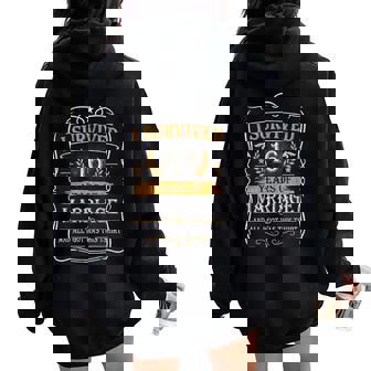 16Th Wedding Anniversary Couples For Husband And Wife Women Oversized Hoodie Back Print - Thegiftio