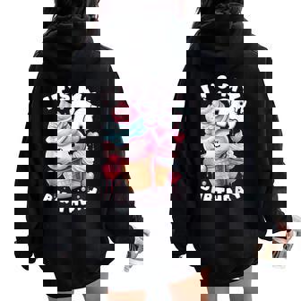 18° Compleanno Ragazza 18 Anni Gelato Numero 18 Felpa con cappuccio oversize da donna con stampa posteriore - Novitaregali