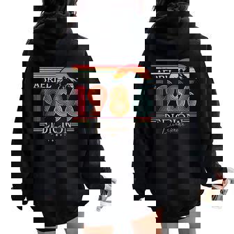 1986Intage Abril Cumpleaños Retro Hombre Regalo Women Oversized Hoodie Back Print - Regaloses