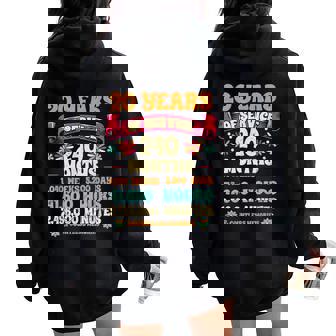 20 Years Of Service 20Th Year Work Anniversary For Women Women Oversized Hoodie Back Print - Thegiftio