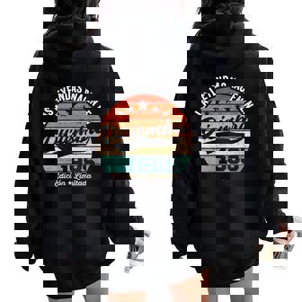 40 Años Cumpleaños Las Leyendas Nacen En Diciembre De 1985 Cuello Women Oversized Hoodie Back Print - Regaloses