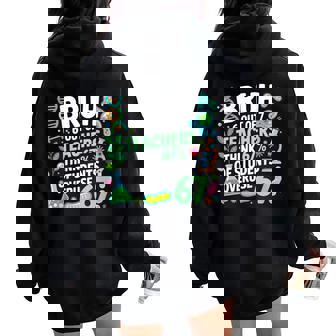 6 Out Of 7 Teachers Think 67 Of Students Overuse 67 Science Women Oversized Hoodie Back Print - Thegiftio