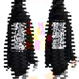 In My 67 Days Smarter Era Groovy 67Th Day Of School Teacher Women Oversized Hoodie Back Print | Seseable FR