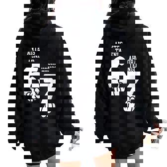 67 Six Seven Spanish Teacher Birthday SEIS Siete Brainrot Women Oversized Hoodie Back Print | Mazezy