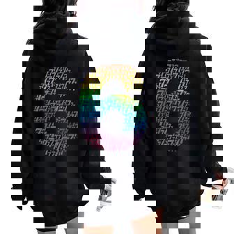 67 Sixty Seven Halloween Costume Rainbow 6 7 Meme Women Oversized Hoodie Back Print | Seseable CA