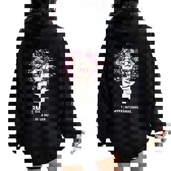 8 De Marzo 8M Dia Internacional De La Feminista Women Oversized Hoodie Back Print - Regaloses