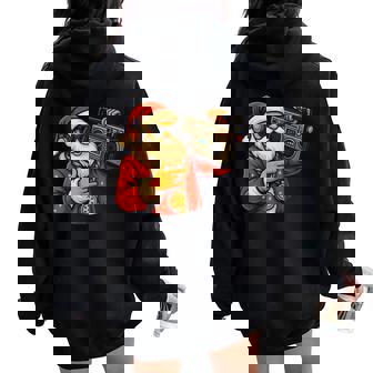 90s Santa Hip Hop Retro Sunglasses Christmas Xmas Men Women Women Oversized Hoodie Back Print | Mazezy