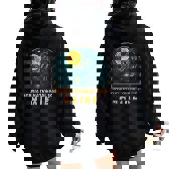 Acadia National Park LakeCliffs Views Women Oversized Hoodie Back Print | Mazezy