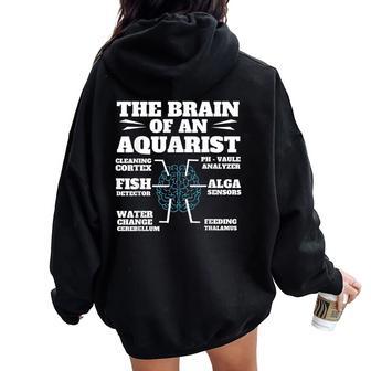 Acuario Divertido Para Hombres Y Es Pecera Acuarista Amantes De Los Peces Women Oversized Hoodie Back Print - Regaloses