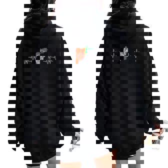 Afghanistan Heartbeat Flag Souvenir Patriotic Men Women Women Oversized Hoodie Back Print | Mazezy