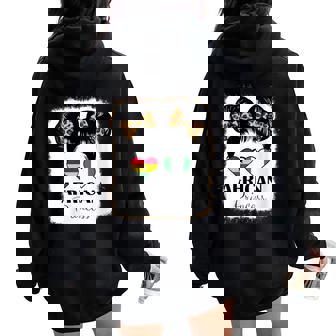 African Princess Ghana And Nigeria Girl Africa Roots Women Oversized Hoodie Back Print | Mazezy