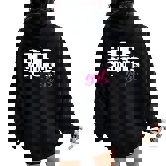 Air Sports Girl Women Oversized Hoodie Back Print | Mazezy